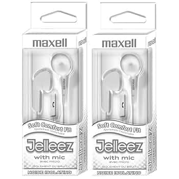 Amazon.com: Maxell MAX199728-2 Jelleez Soft Earbuds with Mic